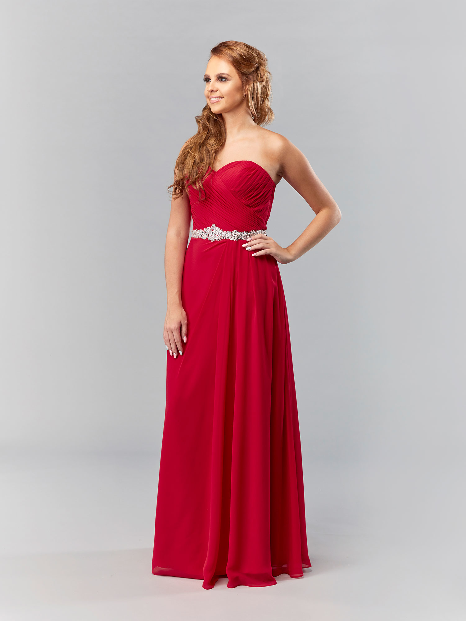 Strapless Chiffon Bridesmaid Dress ...