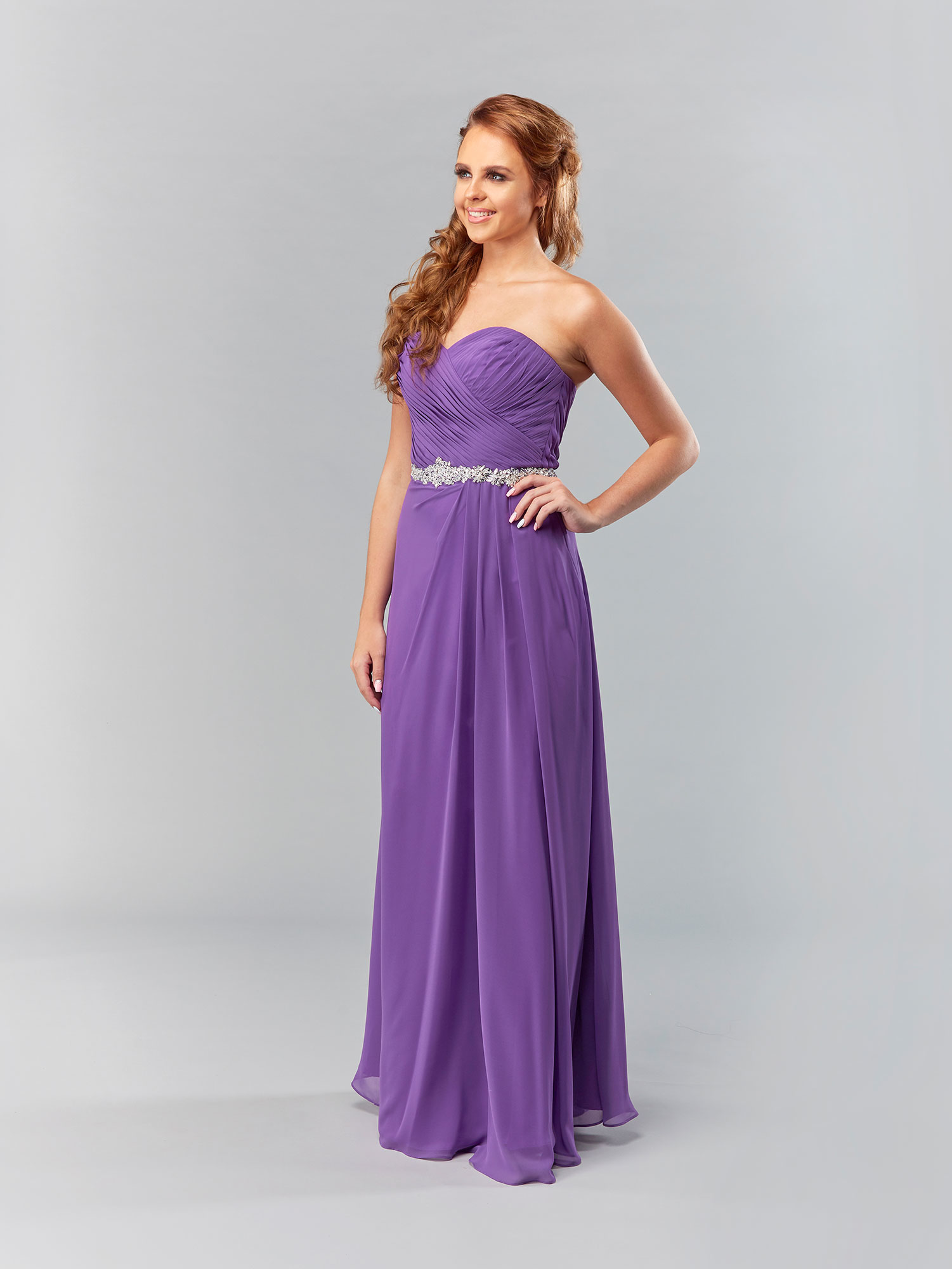 purple bridesmaid dresses with sleeves