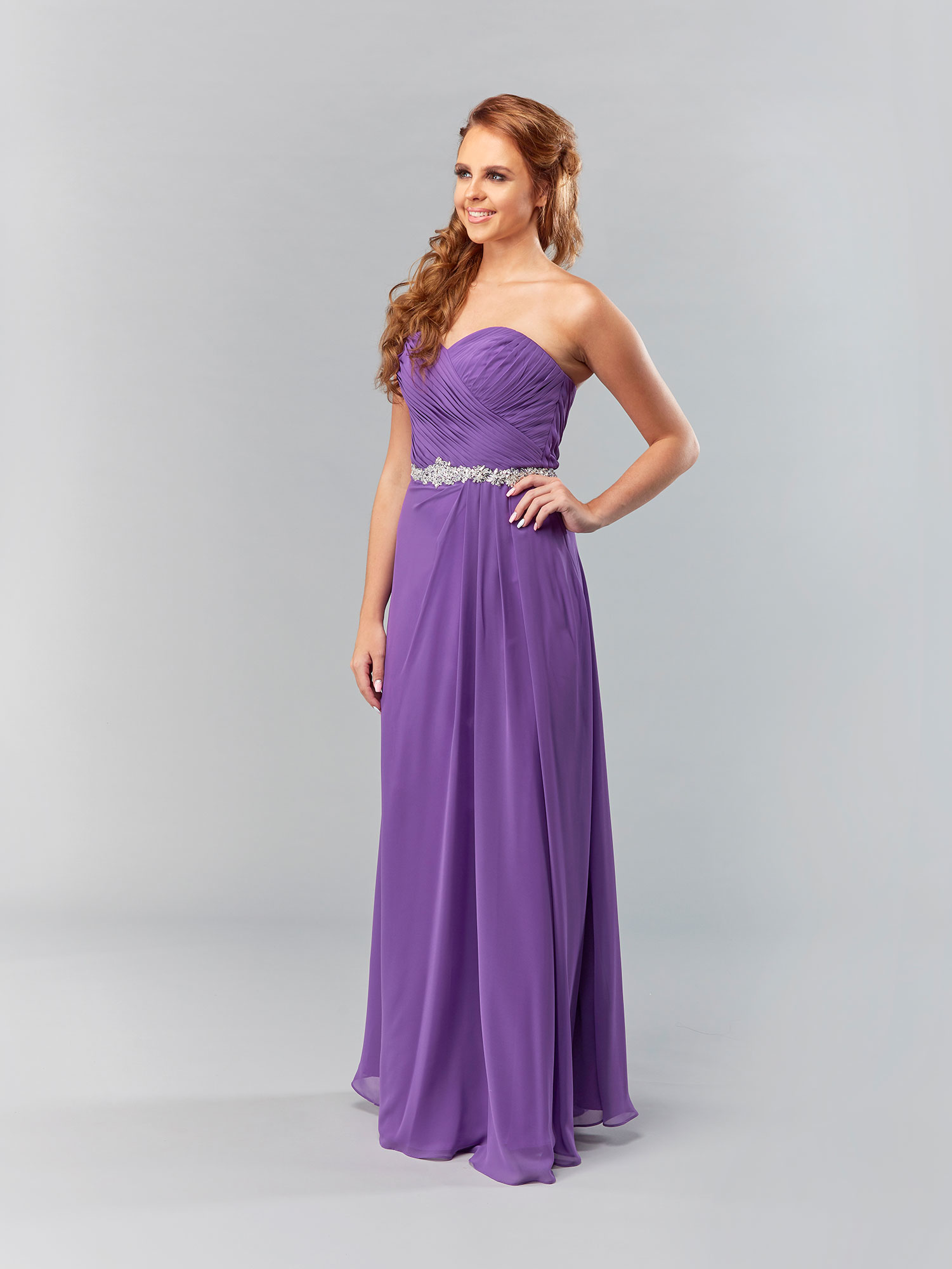 Strapless Chiffon Bridesmaid Dress ...